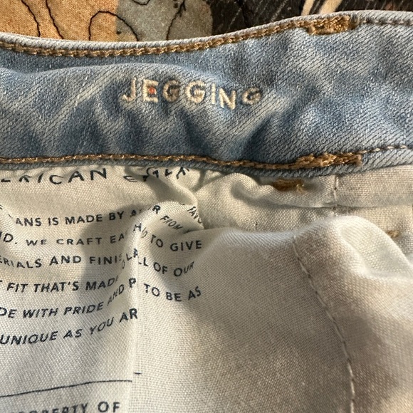 American Eagle jeggings light wash size 10 - Picture 3 of 6